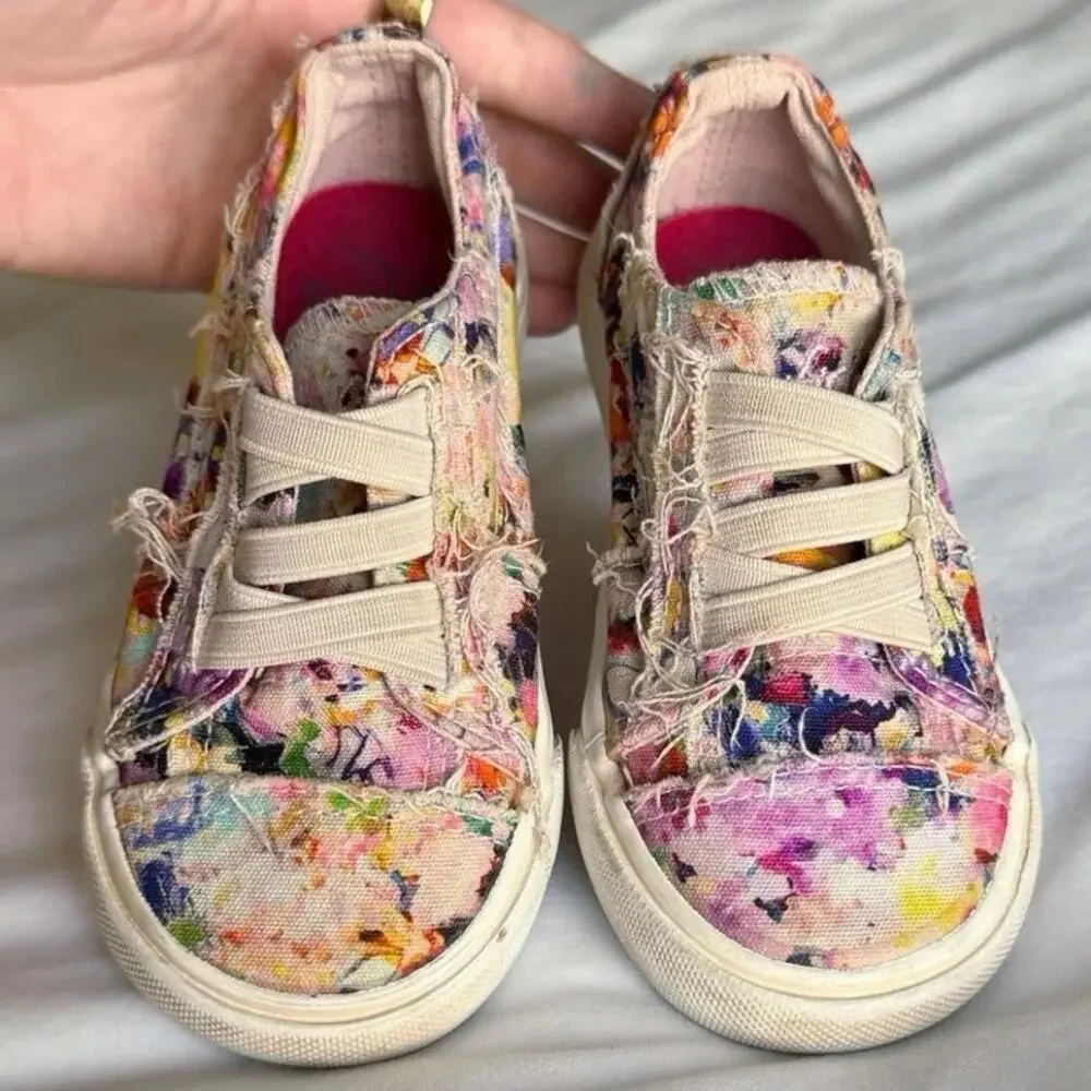 Girls Blowfish Floral Slip-on Shoes Size 6.5-7